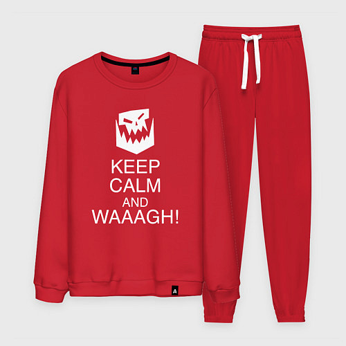 Мужской костюм Warhammer keep calm and waaagh / Красный – фото 1