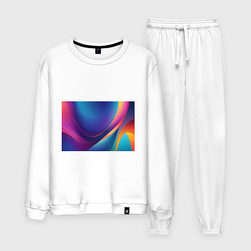 Мужской костюм Красивый градиент абстракция / Белый – фото 1