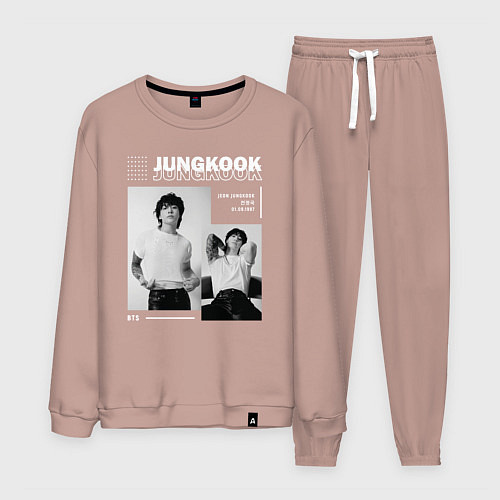 Мужской костюм Jungkook bts seven / Пыльно-розовый – фото 1