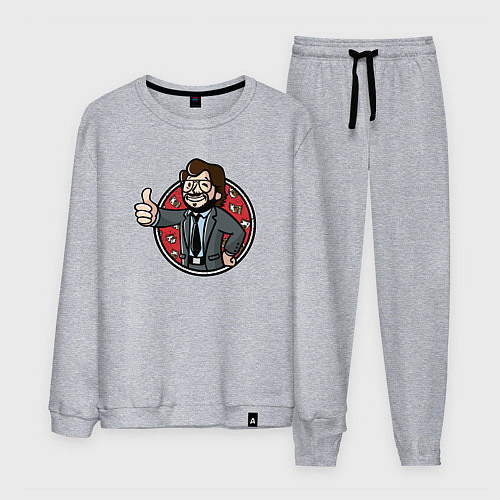 Мужской костюм Крутой профессор / Меланж – фото 1