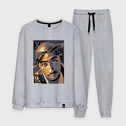 Костюм хлопковый мужской Тупак вернулся, цвет: меланж