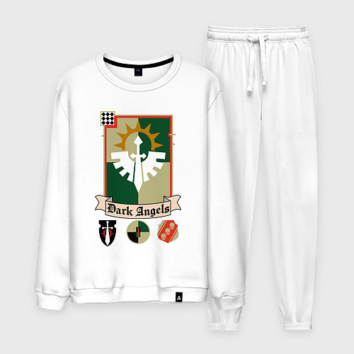 Мужской костюм Dark angels Warhammer 40k / Белый – фото 1