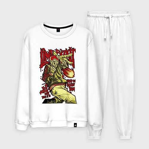 Мужской костюм Limp Bizkit skull / Белый – фото 1