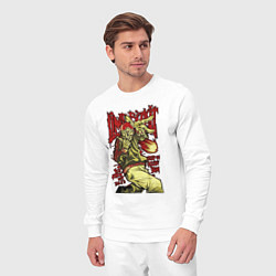 Костюм хлопковый мужской Limp Bizkit skull, цвет: белый — фото 2