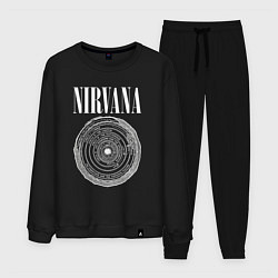 Костюм хлопковый мужской Nirvana circle, цвет: черный