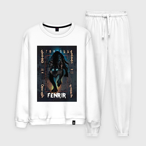 Мужской костюм Fenrir black vinyl / Белый – фото 1