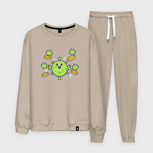 Мужской костюм Money virus / Миндальный – фото 1