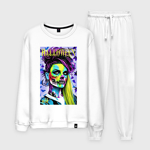 Мужской костюм Halloween zombie - magazin cover / Белый – фото 1