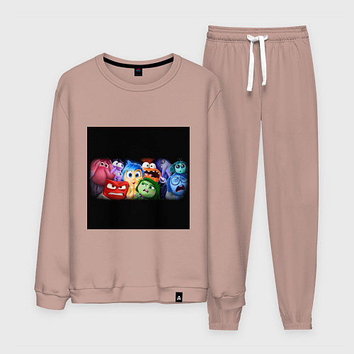 Мужской костюм Все эмоции мультфильм головоломка / Пыльно-розовый – фото 1