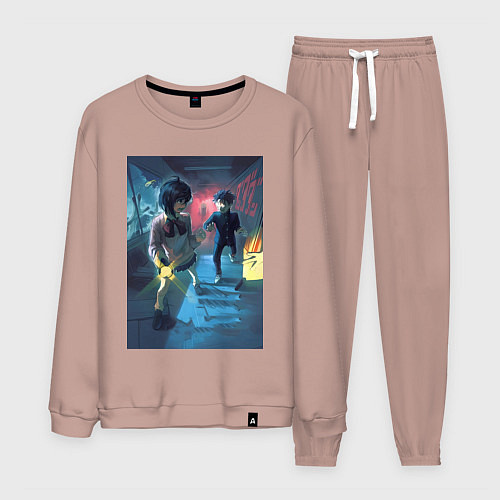 Мужской костюм Дандадан: Момо Аясэ / Пыльно-розовый – фото 1