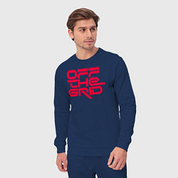 Костюм хлопковый мужской Off the grid logo, цвет: тёмно-синий — фото 2