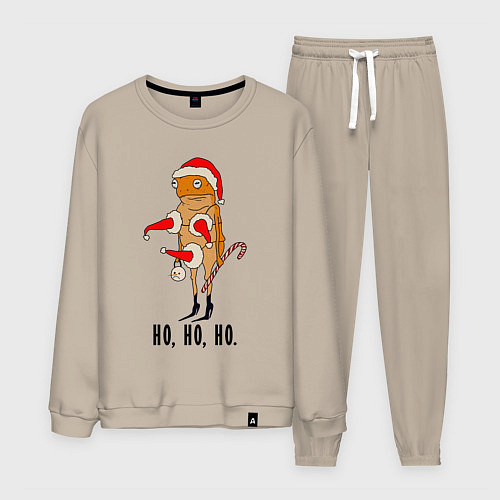 Мужской костюм Новогодняя жаба / Миндальный – фото 1