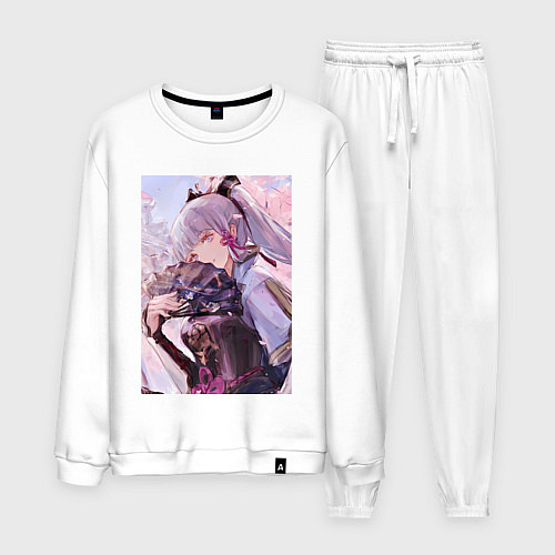 Мужской костюм Геншин Камисато Аяка / Белый – фото 1