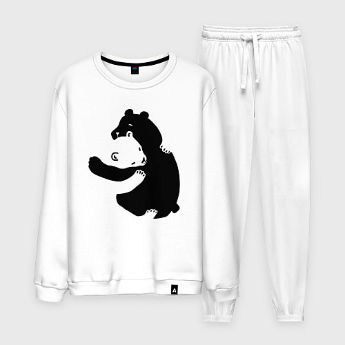 Мужской костюм Медведи обнимаются / Белый – фото 1