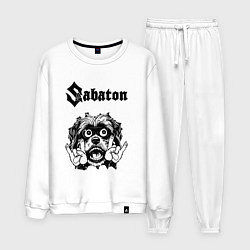 Костюм хлопковый мужской Sabaton - rock dog, цвет: белый