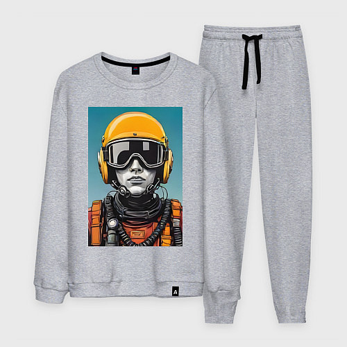 Мужской костюм Кибер пилот / Меланж – фото 1