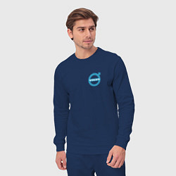 Костюм хлопковый мужской Volvo auto logo, цвет: тёмно-синий — фото 2