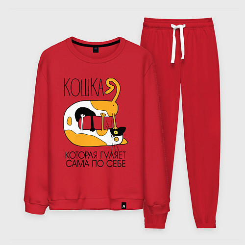Мужской костюм Кошка гуляет сама по себе / Красный – фото 1