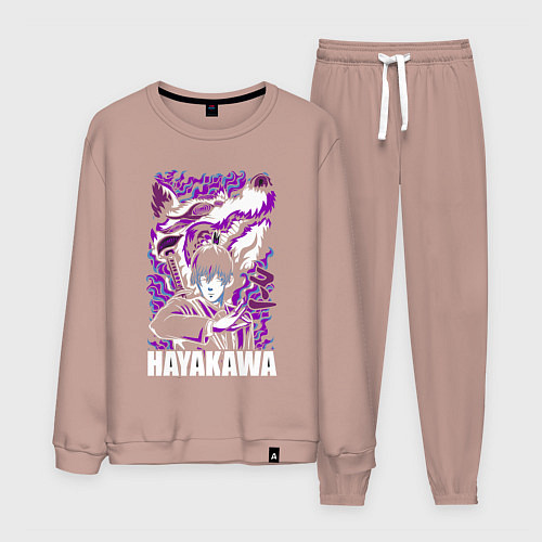 Мужской костюм Человек-бензопила Аки Хаякава и демон / Пыльно-розовый – фото 1