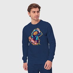 Костюм хлопковый мужской Halloween skater, цвет: тёмно-синий — фото 2