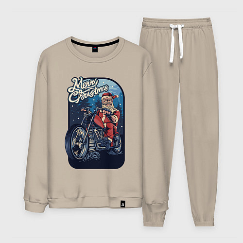 Мужской костюм Santa Biker / Миндальный – фото 1