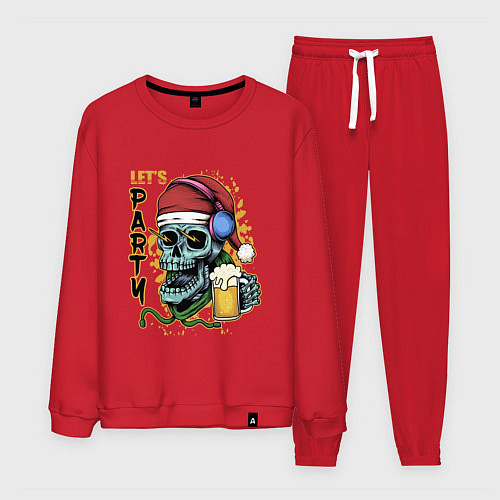 Мужской костюм Skull Santa / Красный – фото 1