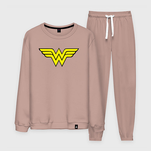 Мужской костюм Wonder woman logo / Пыльно-розовый – фото 1