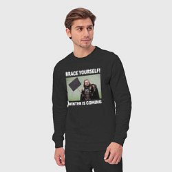 Костюм хлопковый мужской Winter is coming, цвет: черный — фото 2