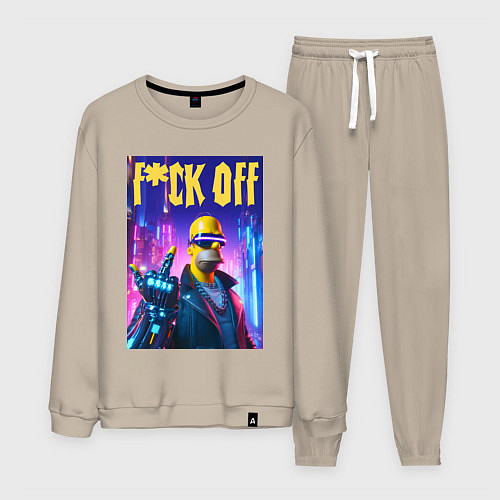 Мужской костюм Homer Simpson - gesture / Миндальный – фото 1