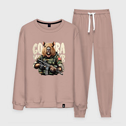 Мужской костюм Cool capybara - military style