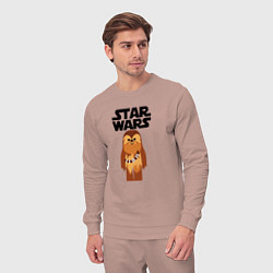 Костюм хлопковый мужской Чубакка - Звездные войны, цвет: пыльно-розовый — фото 2