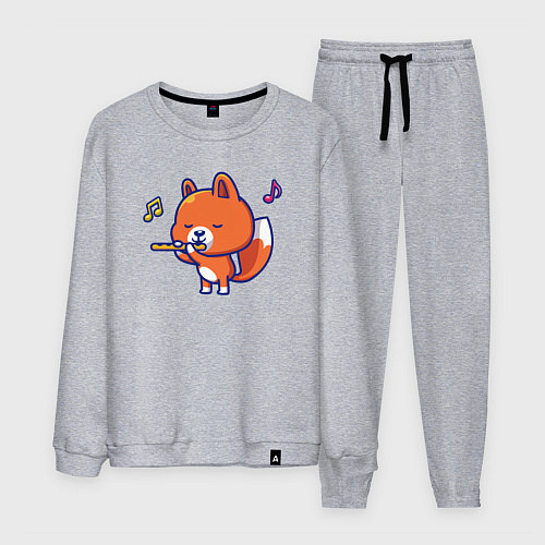 Мужской костюм Лисичка с флейтой / Меланж – фото 1