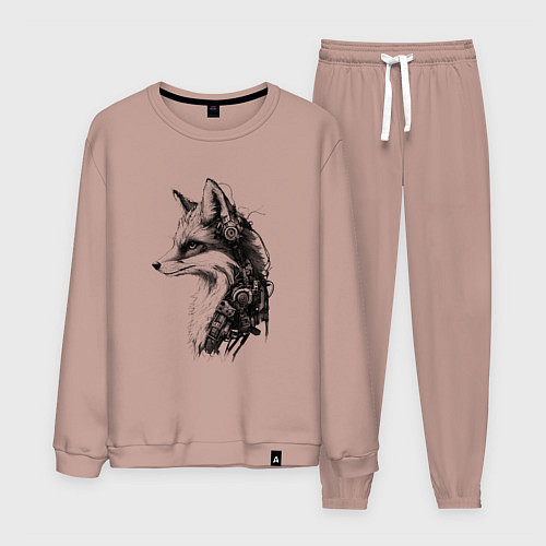 Мужской костюм Лис-андроид / Пыльно-розовый – фото 1