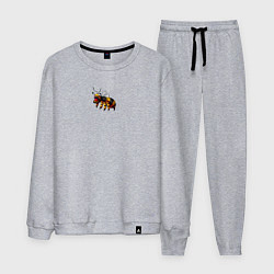Костюм хлопковый мужской Укуренная пчела, цвет: меланж