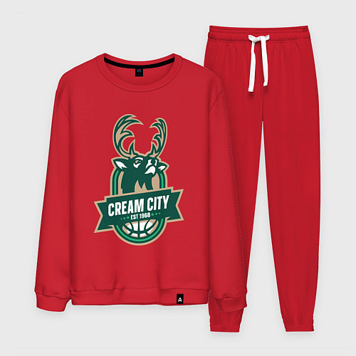 Мужской костюм Milwaukee Bucks cream city / Красный – фото 1