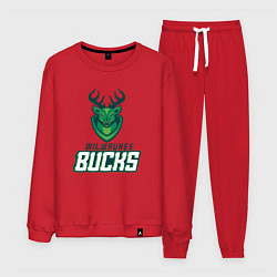 Костюм хлопковый мужской Milwaukee Bucks NBA, цвет: красный