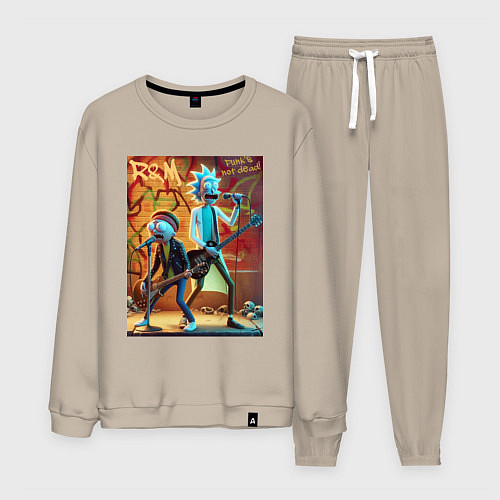 Мужской костюм Punk rock - Rick and Morty / Миндальный – фото 1