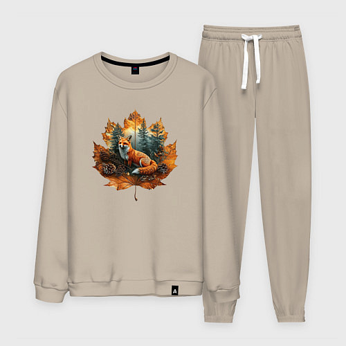 Мужской костюм Лиса и лист / Миндальный – фото 1