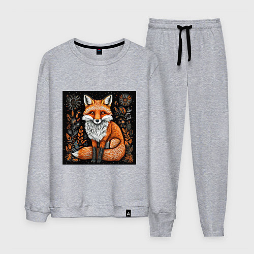 Мужской костюм Лиса в ночном лесу / Меланж – фото 1