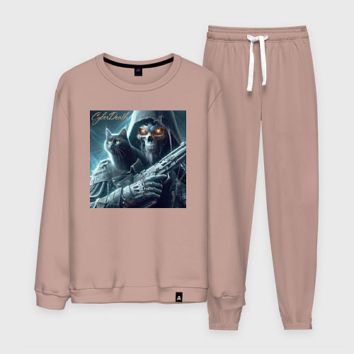 Мужской костюм Cyber death - ai art fantasy / Пыльно-розовый – фото 1