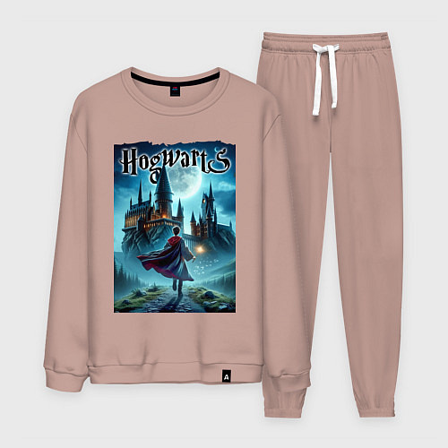 Мужской костюм Harry Potter with a magic wand - Hogwarts / Пыльно-розовый – фото 1