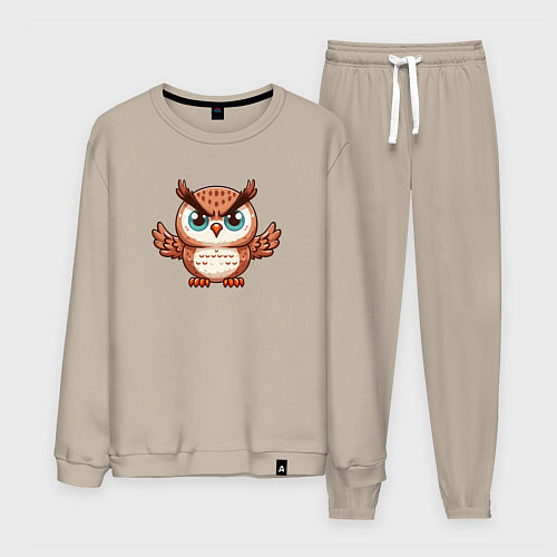 Мужской костюм Коричневая сова / Миндальный – фото 1