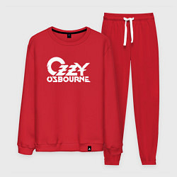 Костюм хлопковый мужской Ozzy Osbourne - logo, цвет: красный