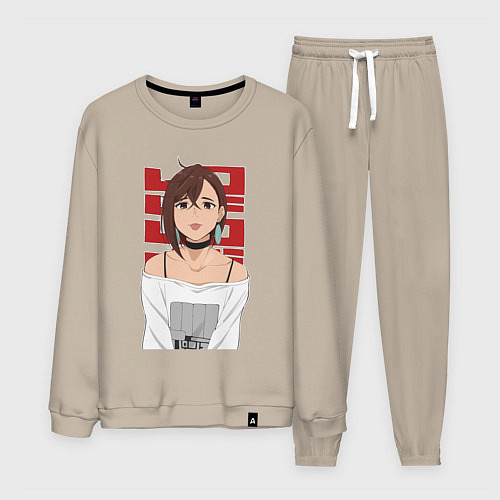 Мужской костюм Дандадан: Момо / Миндальный – фото 1