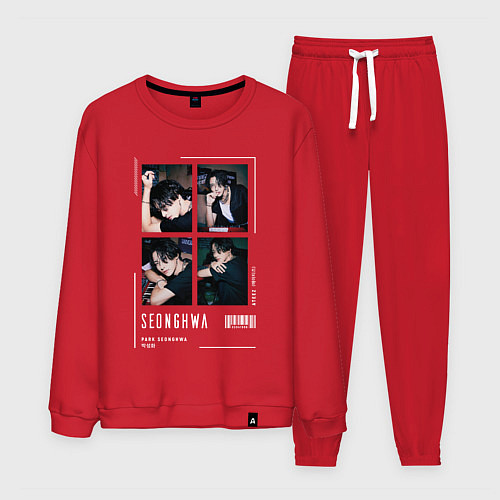 Мужской костюм Сонхва ateez / Красный – фото 1