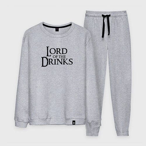 Мужской костюм Lord of the drinks logo / Меланж – фото 1