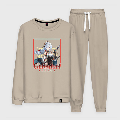 Мужской костюм Шэнь Хэ / Миндальный – фото 1