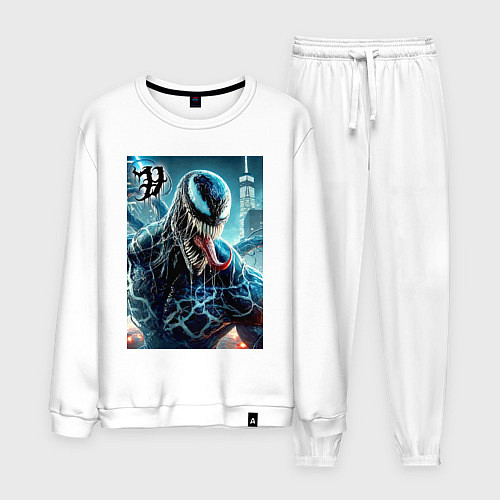 Мужской костюм Venom in New York city - ai art fantasy / Белый – фото 1