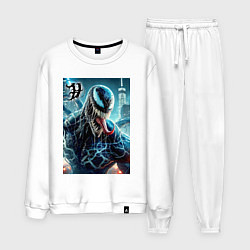 Костюм хлопковый мужской Venom in New York city - ai art fantasy, цвет: белый