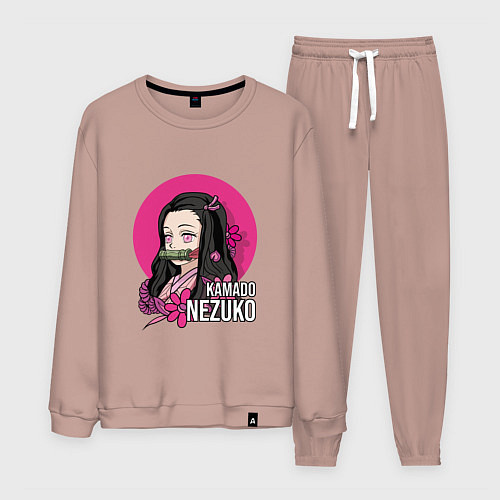 Мужской костюм Клинок рассекающий демонов Камадо Незуко / Пыльно-розовый – фото 1